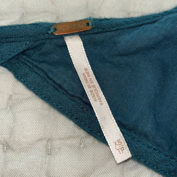 Free People Sweet Tennessee Embroidered Mini Dress size XS Teal - Picture 7 of 10